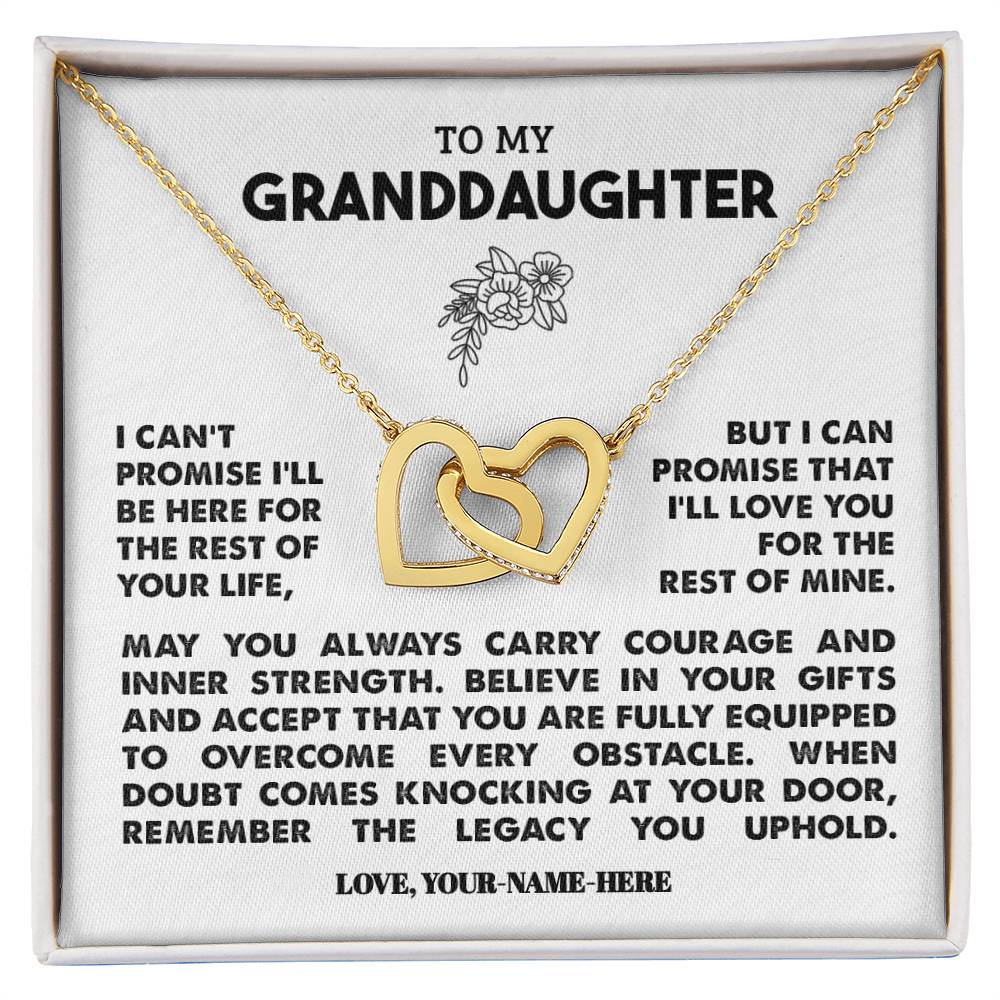 To My Granddaughter | Personalized Legacy Necklace - Gift Set