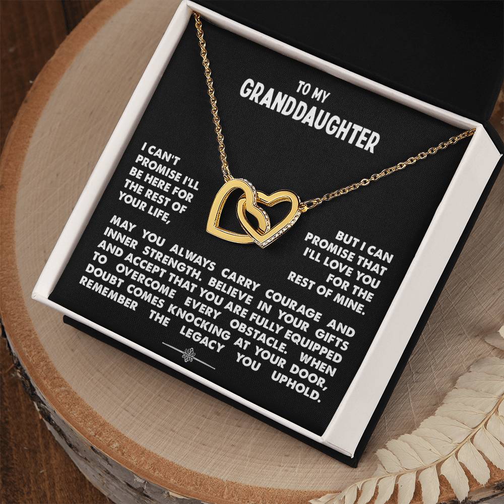 To My Granddaughter | Courage - Interlocking Heart Necklace - Gift Set