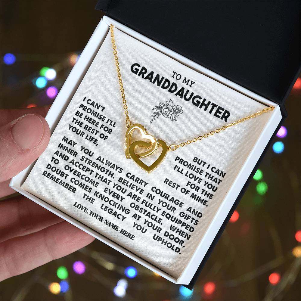 To My Granddaughter | Personalized Legacy Necklace - Gift Set