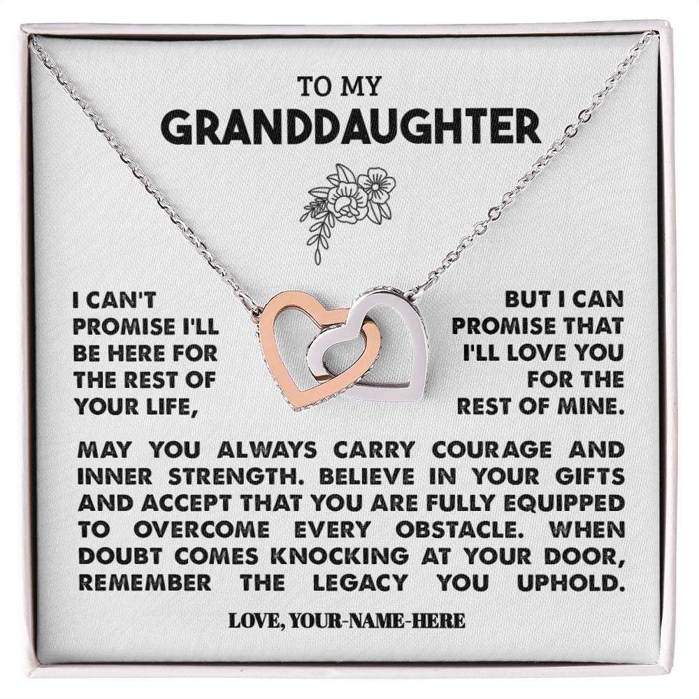 To My Granddaughter | Personalized Legacy Necklace - Gift Set