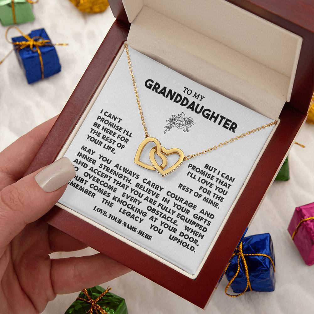 To My Granddaughter | Personalized Legacy Necklace - Gift Set