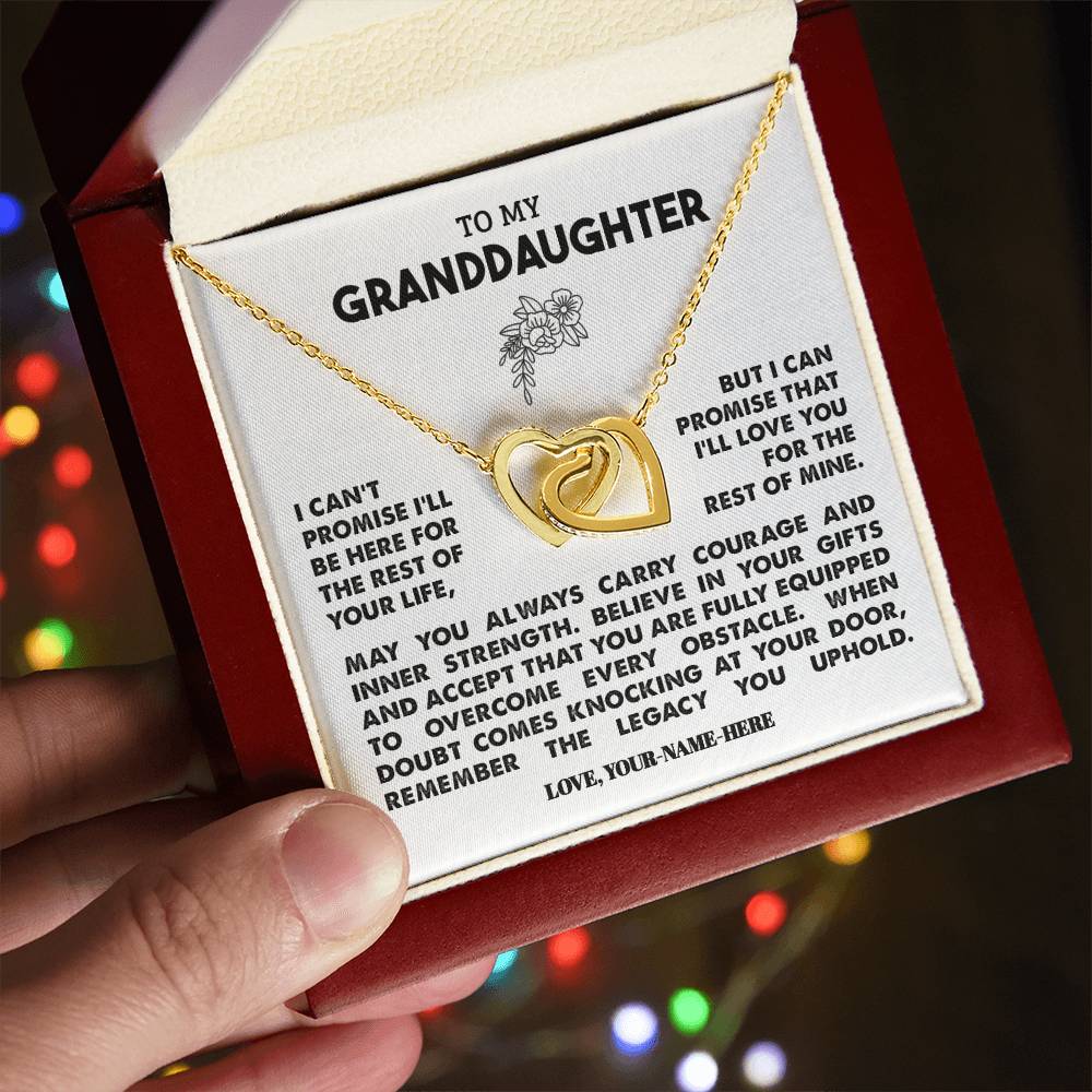 To My Granddaughter | Personalized Legacy Necklace - Gift Set