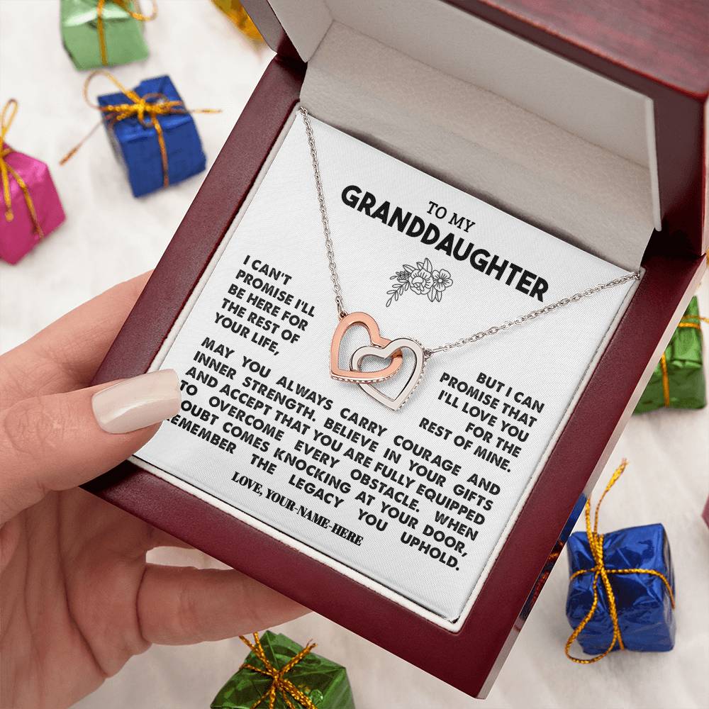 To My Granddaughter | Personalized Legacy Necklace - Gift Set