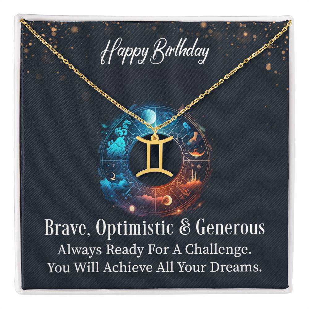 Happy Birthday Zodiac Neclace - Gift Set