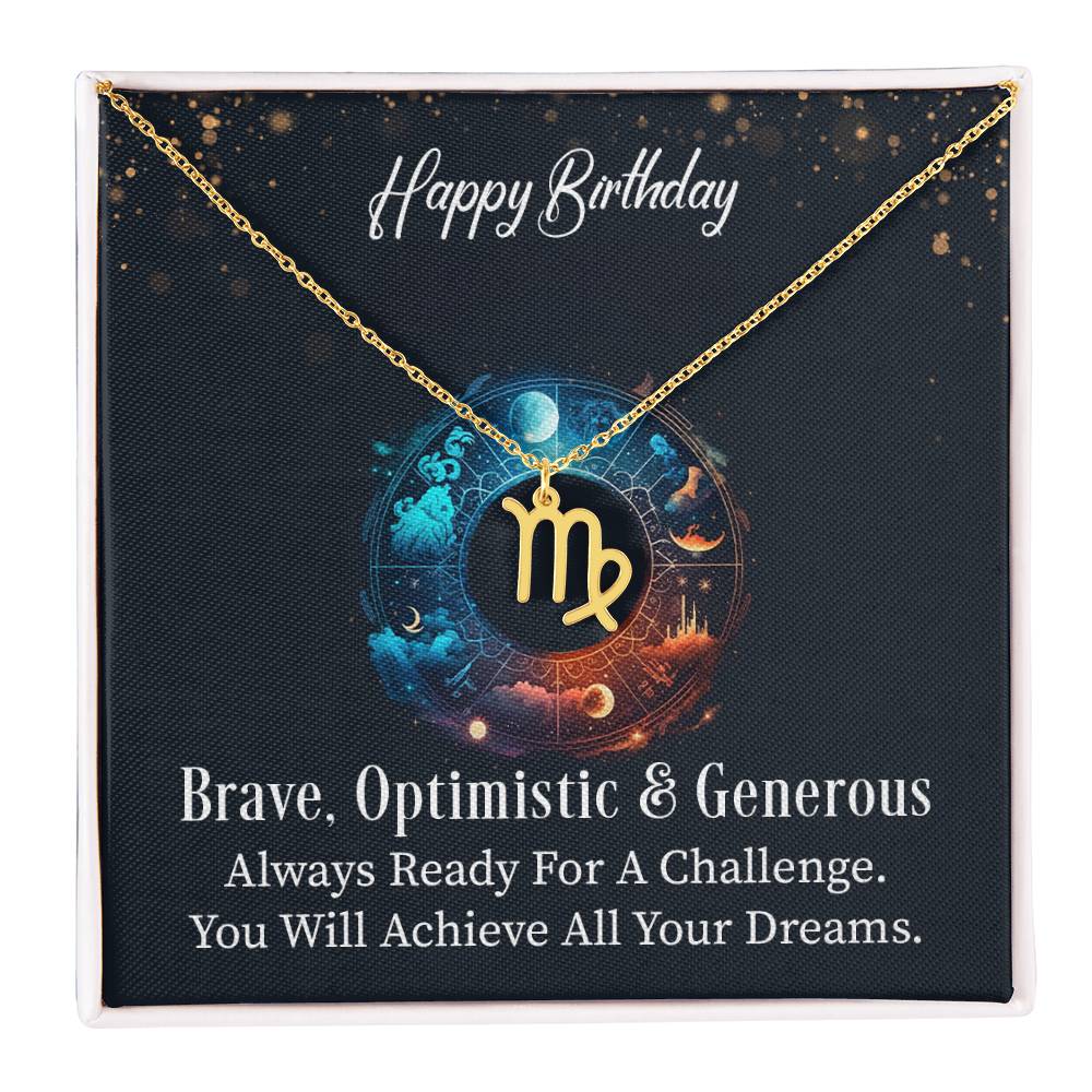 Happy Birthday Zodiac Neclace - Gift Set