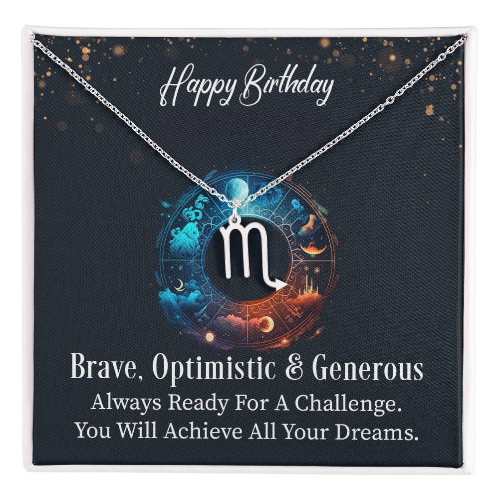 Happy Birthday Zodiac Neclace - Gift Set