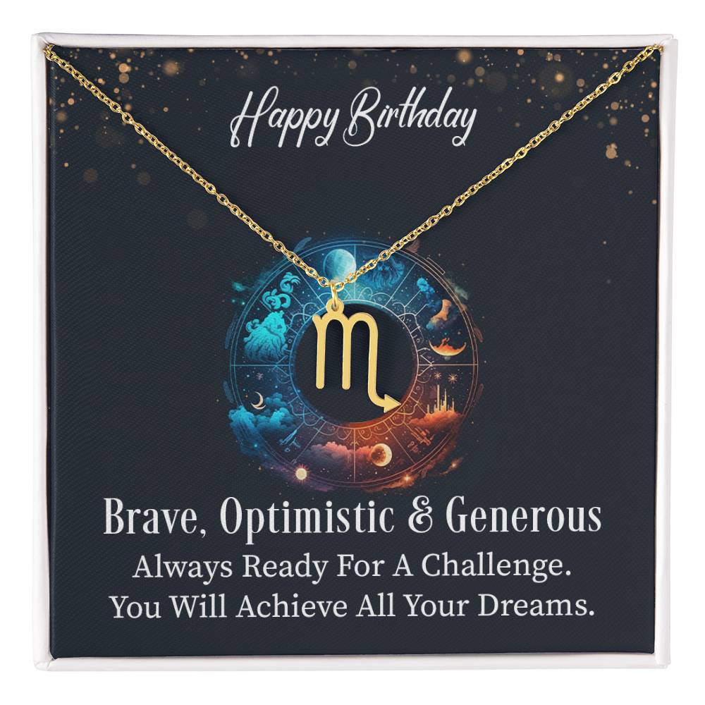 Happy Birthday Zodiac Neclace - Gift Set