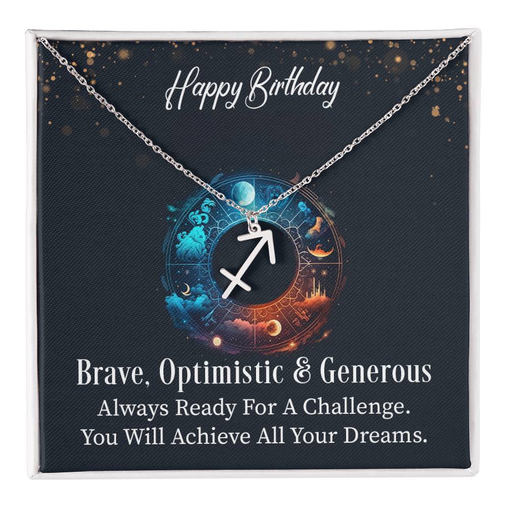 Happy Birthday Zodiac Neclace - Gift Set