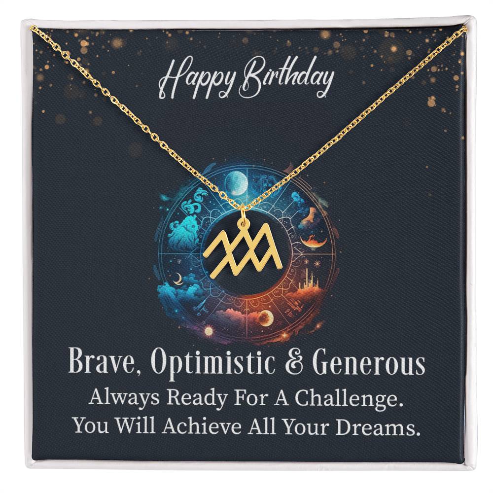 Happy Birthday Zodiac Neclace - Gift Set