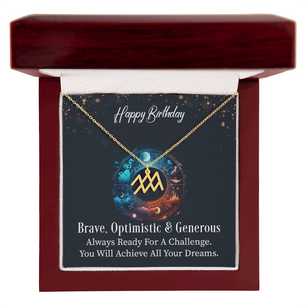 Happy Birthday Zodiac Neclace - Gift Set