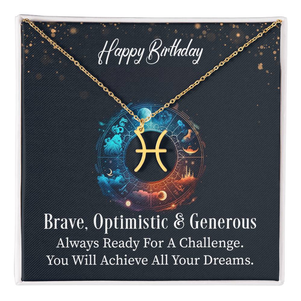 Happy Birthday Zodiac Neclace - Gift Set